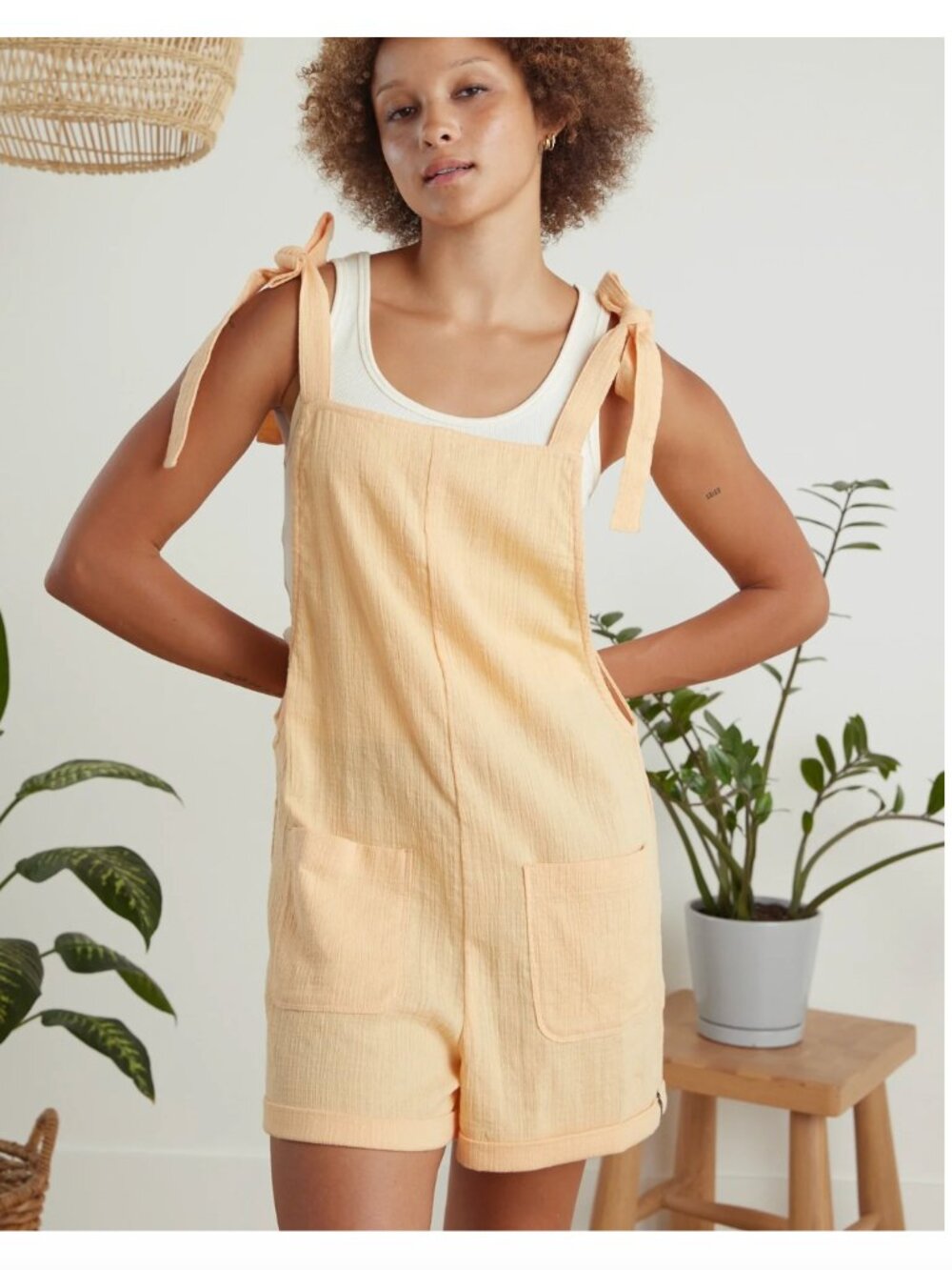 NWT Known Supply Bower Romper - Creamsicle 100% Organic Cotton